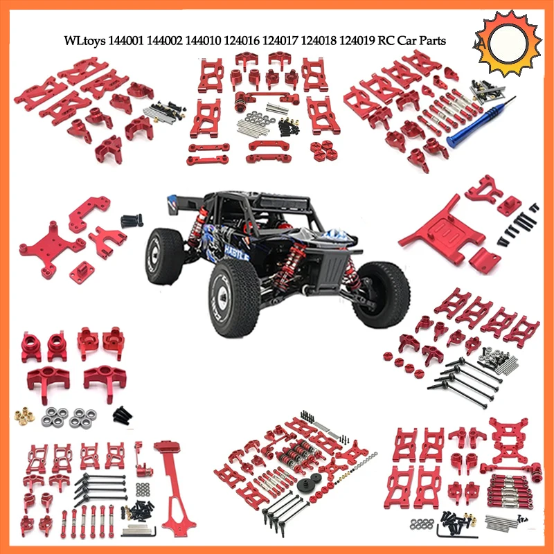 Wltoys 124016 124019 124018 1/12 RC카, 전면 및 후면 암, 자동차 액세서리, 성인용 브러시리스 모터, Rc 크롤러