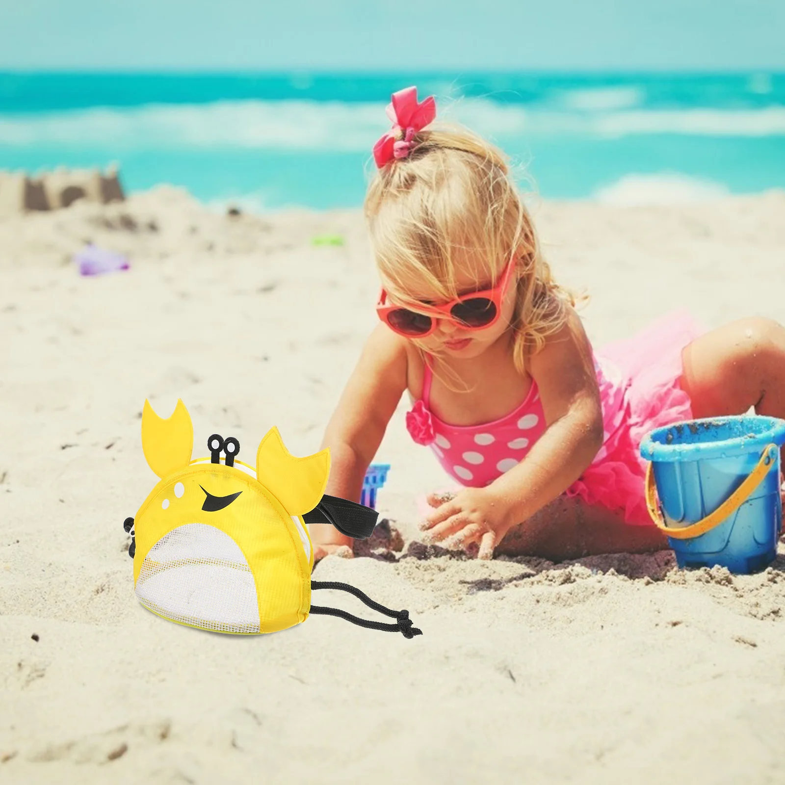 Crab Beach Bag Collecting Mesh Shell Bags Tote for Picking Shells Toy Pvc Child Kids 5