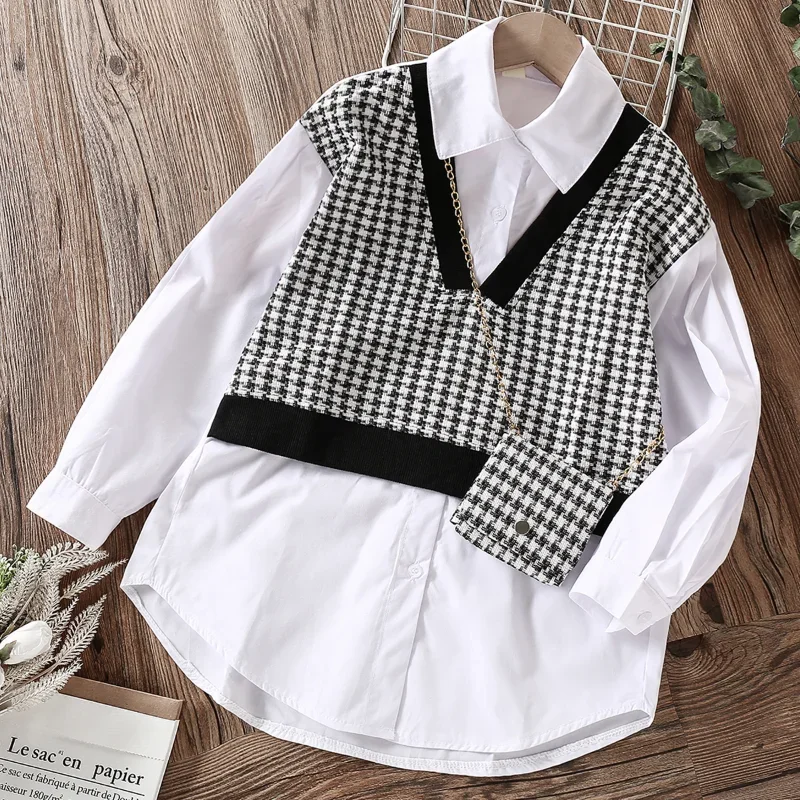 Kids Shirts Baby Kids White Spring Autumn Long Sleeve Tops School Shirts for Girls Blouses Children Clothes for Teenagers 6 8 10 12 13 Years