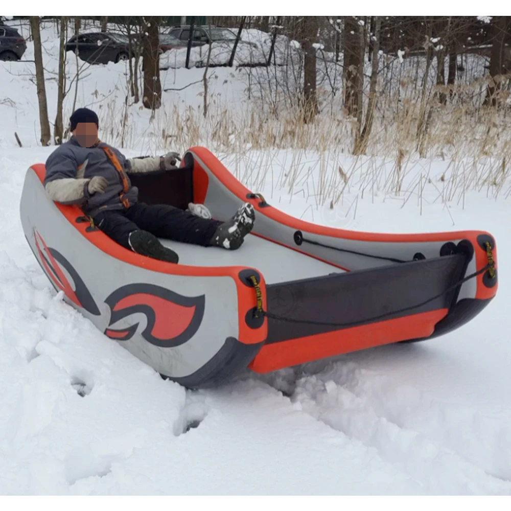 New Design Inflatable Pneumatic Catamaran Water&Snow Sled Inflatable Snow Sledge for Sliding or Skiing