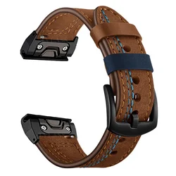 Premium Genuine Leather Watch Band Strap - Quick Fit Smart Bracelet Wristband Belt - 22mm Amazfit Falcon (Brown)