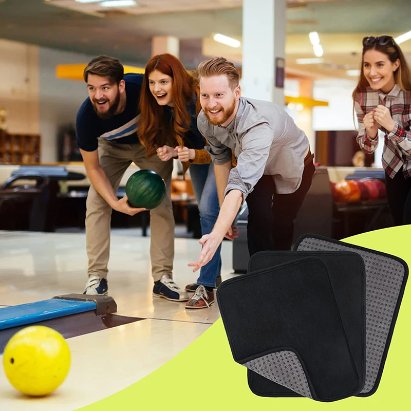 Microfiber Bowling Cleaning Towel Nonslip Bowling Shammy Pad Washable Dust Debris Remover Polisher Pads Equipment
