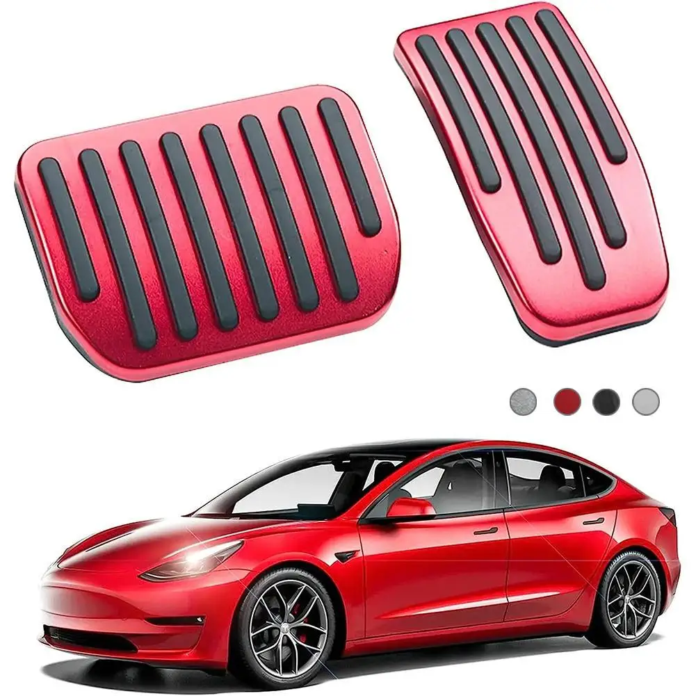 Pedale Del Freno Dell'Acceleratore Per Tesla Model 3 Highland 2024 Copri Pedali In Lega Di Alluminio Per Tesla Model 3 + 2024