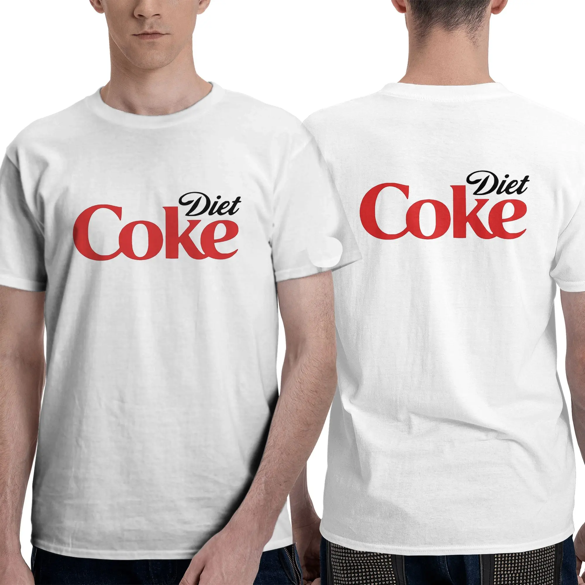 Coke Funny Lover Diet Herren-T-Shirt, doppelseitig, übergroße T-Shirts, Herren-T-Shirts mit O-Ausschnitt, Baumwolle, kurz, Sommer, für Herren
