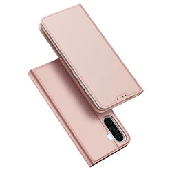 Premium PU Leather Magnetic Flip Wallet Case with Card Slot and Protective Cover by DUX DUCIS for A36 A56  5G (Pink)