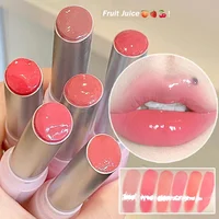 Floral Mirror Glass Solid Lip Gloss Water Light Round Tube Lipstick Clear Oil Jelly Lip Glaze Natural Nude Moisturizing Lip Tint 1