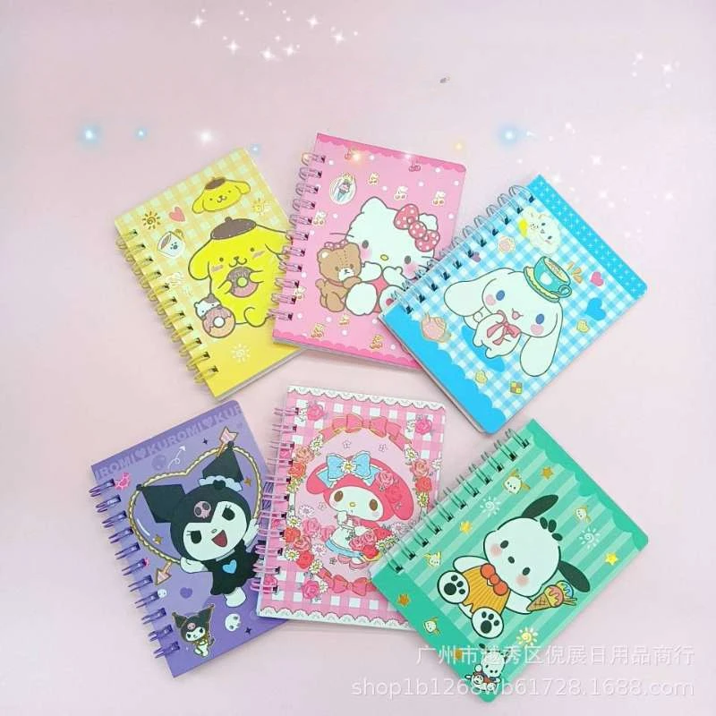 Sanrio Mini Portable Notebook Cartoon Kuromi Book Kawaii Cinnamoroll