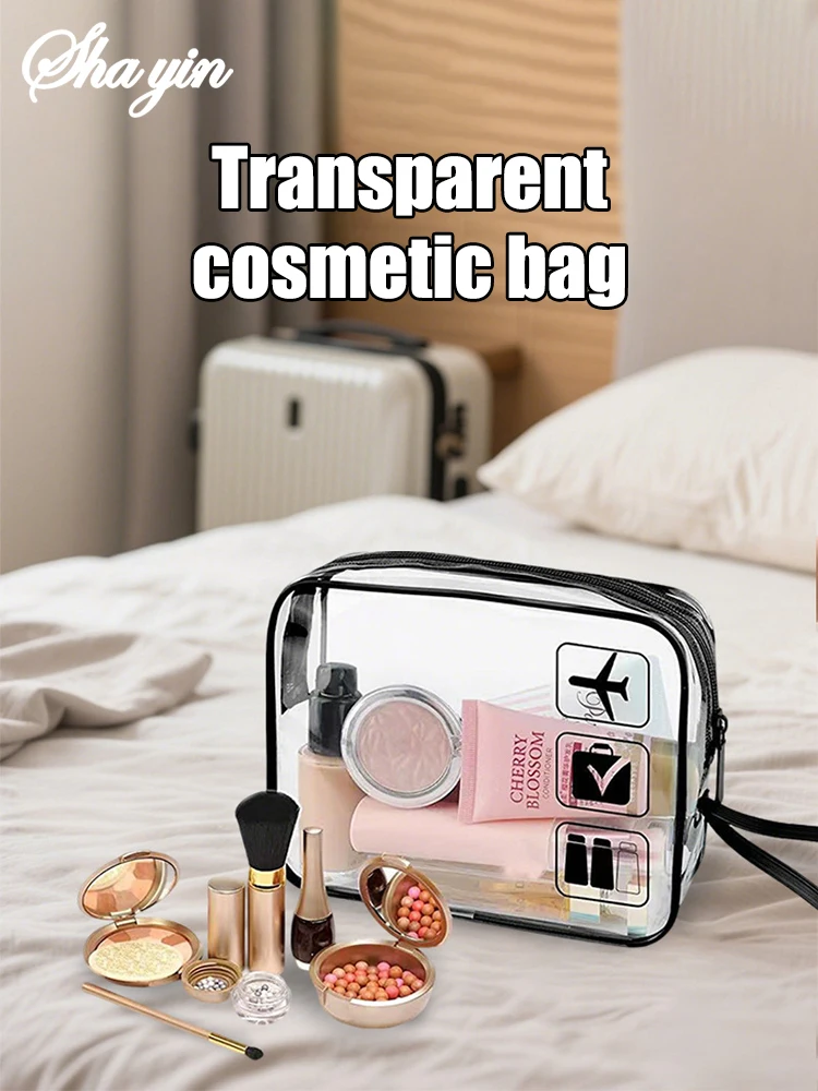PVC Transparent Makeup Bag Portable Travel Storage