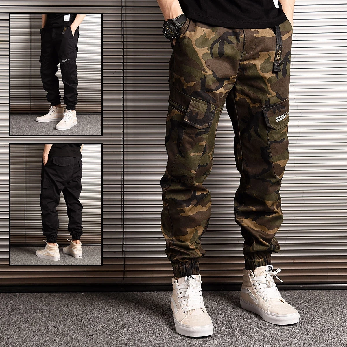 Street Fashion Men Jeans Loose Fit Multi Pockets Casual Cargo Pants Hombre Zipper Designer Hip Hop Joggers Men Military Trousers korean trendy ins personalized street illusion letter jeans women washable buttons zipper pockets loose straight wide leg pants