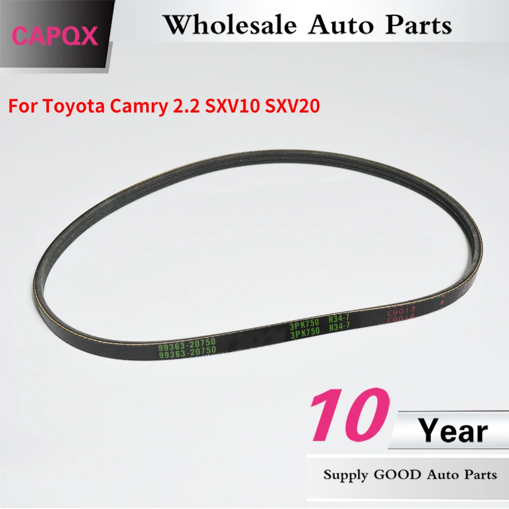 Capqx Rubber Vbelt 3pk750 For Toyota Camry 2.2 Sxv10 Sxv20 750mm 3ribs