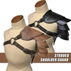 Medieval Renaissance Pirate Shoulder Armor Knight Gladiator Pauldrons Gothic Steampunk Men PU Leather Chest Armour Cosplay Larp