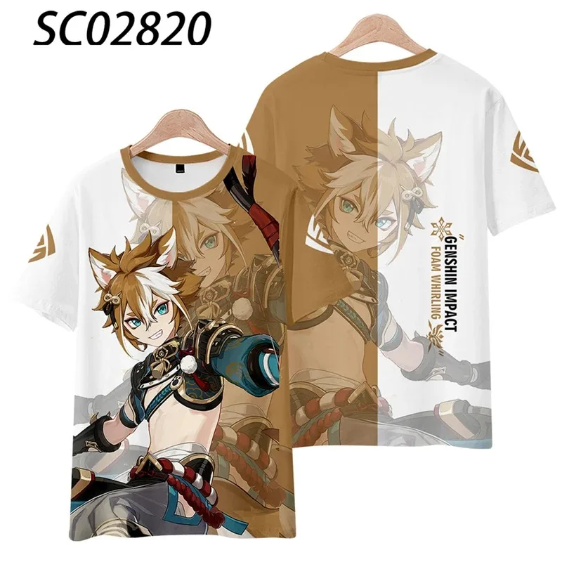 Genshin impact t-shirts beelzebul raiden shogun baal anime game sexy girls 3d printing male oversized t-shirts 2024
