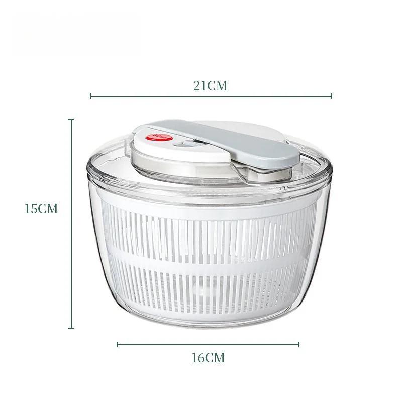 Plastic Manual Pressing Fruit and Vegetable Cleaning Basin Dehydrator Can Store Fresh Food Ingredients Salad Bowls Kitchen Tools
