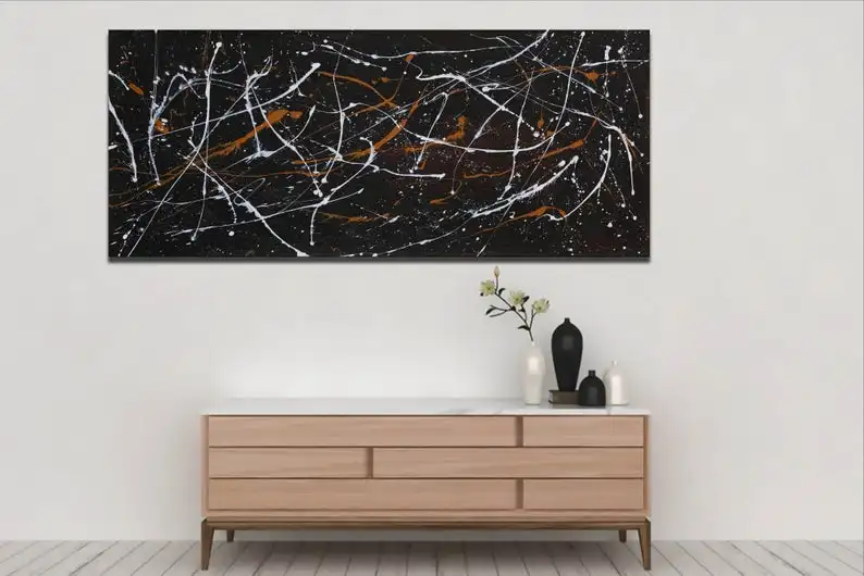 

Original Abstract Painting, Original Jackson Pollock Style Art Modern Home .Large Wall Artabstract oil abstract contemporary