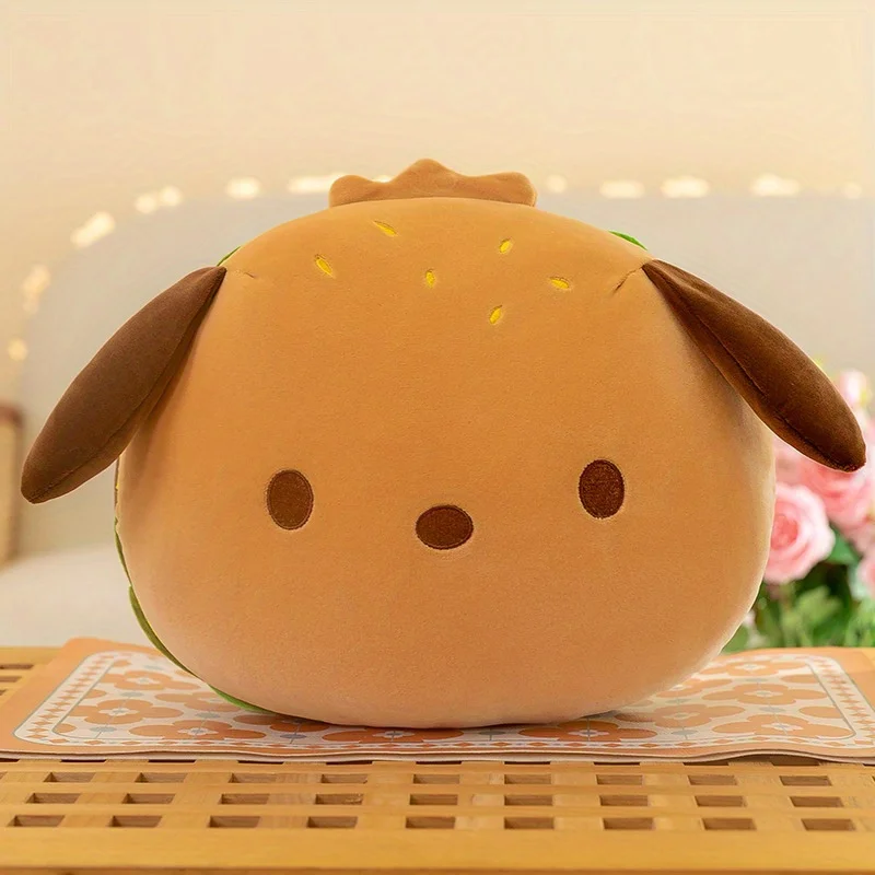 Hanburger Dog Plush Toy Soft Stuffed Animal Toy Fast Food Theme Gift