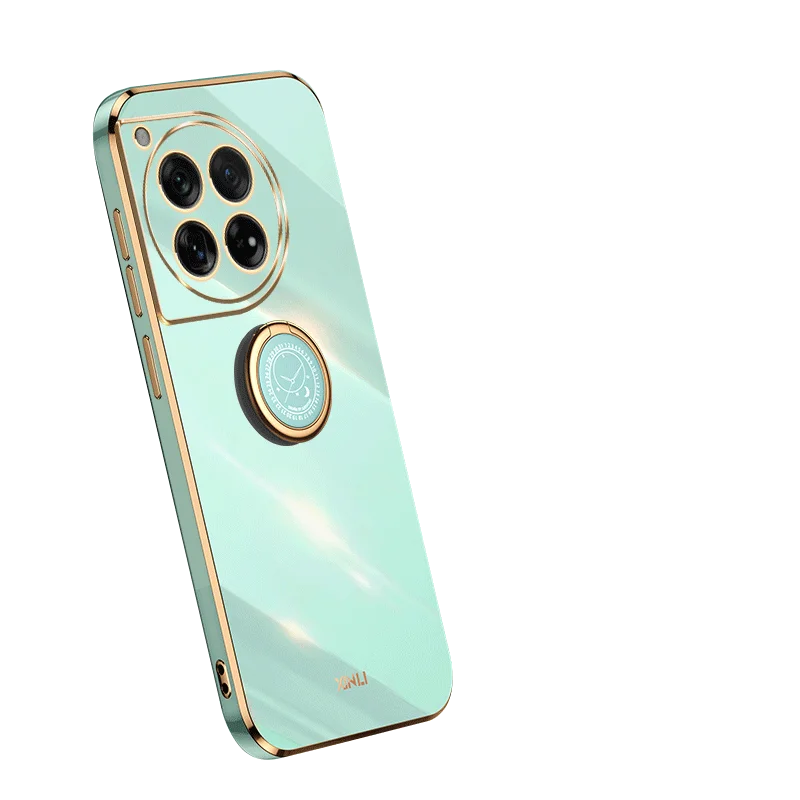 Per Oneplus 12 Custodia Huawei One Plus 12 Custodia Per Telefono Cover Posteriore In Silicone Oneplus 11 12 Fundas Luxury Square Plating Ring Holder