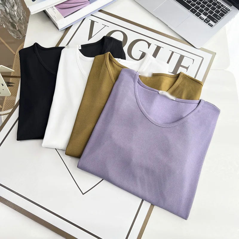 Plus Size Women's Top Summer New 100kg Casual Label short-sleeved T-shirt 2303