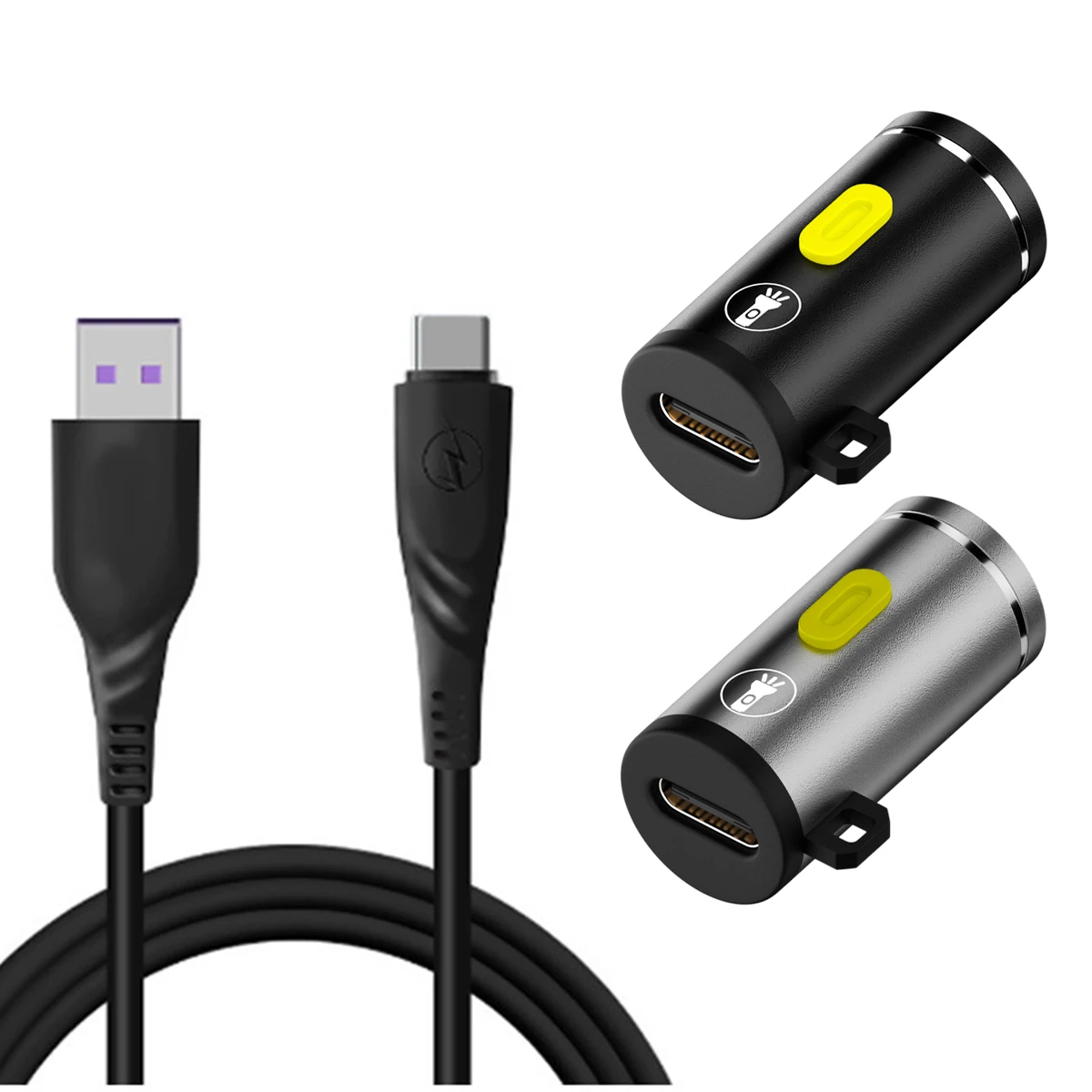 Led Flashlight Mini Led Flashlight Not Need Battery Design Cob Cold White Powered By Type C Connectors Portable Pocket Size Working Flashlights