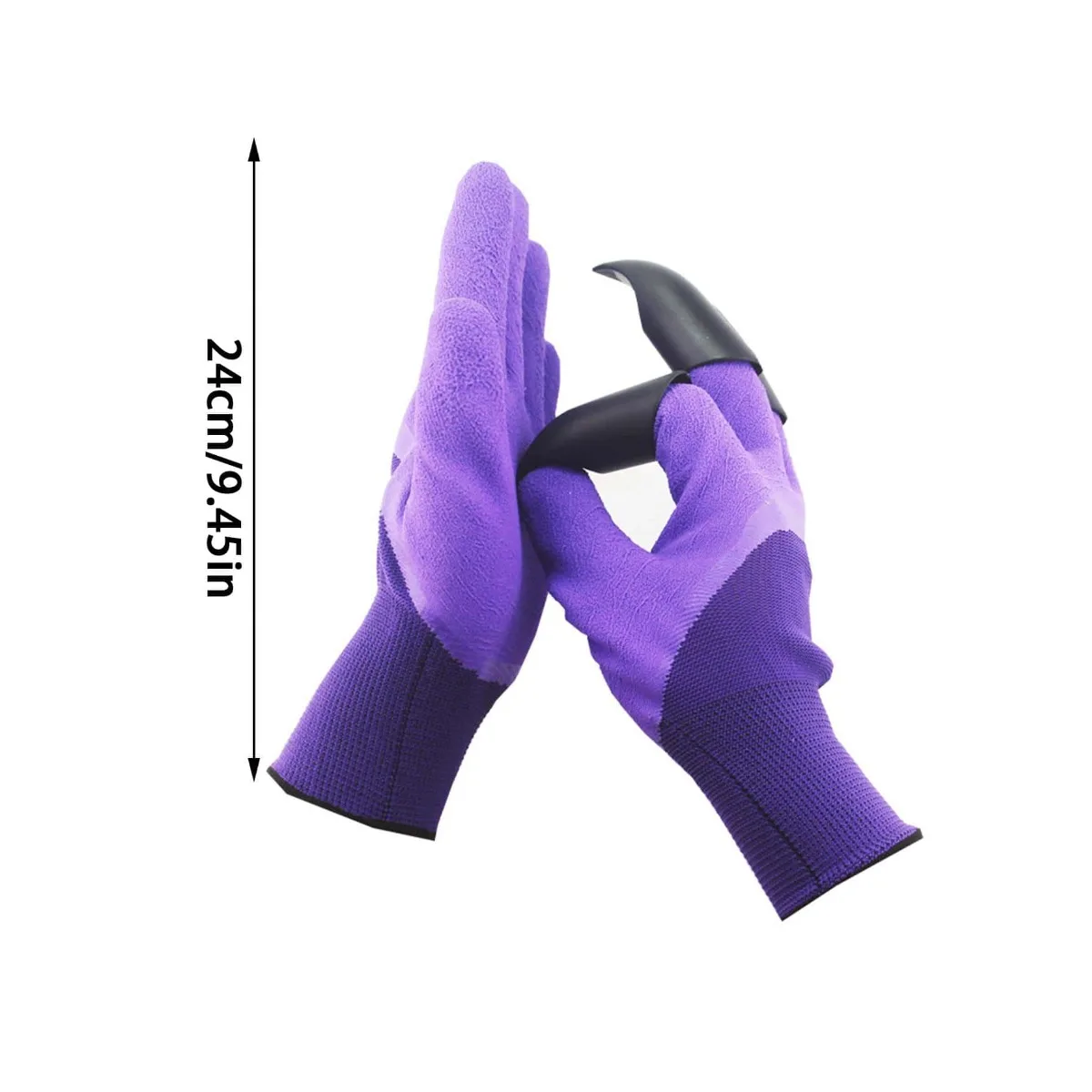 1 Pair Garden Gloves with Claws-Perfect for Digging, Planting, Weeding, Seeding-Protects Nails and Fingers Essential Ga