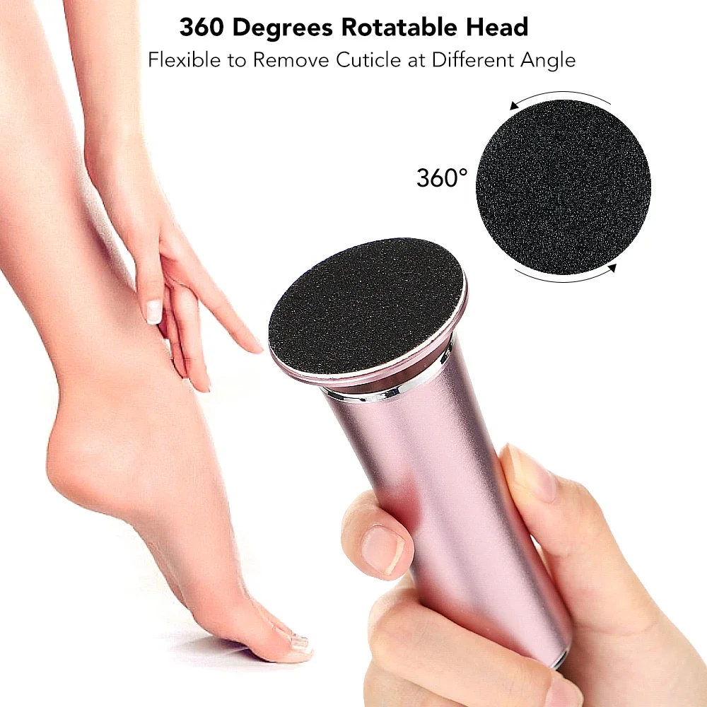 Electric Foot Callus Remover Foot Care File Leg Heels Remove Dead Skin Pedicure Tool Set Foot Grinder & Replacement Sandpaper