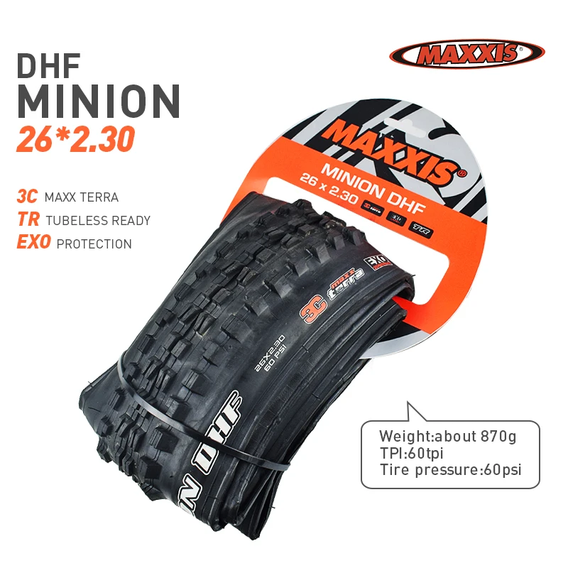 【2本セット】MAXXIS MINION DHF 27.5x2.6 Maxxis Minion Dhf 27.5X2.6 Exo/TR Tires | Jenson USA