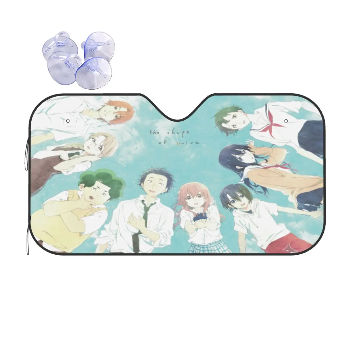 A Silent Voice Anime Movie Parabrezza Parasole Cartoon Vintage Cover Front Block Window 76X140Cm Parasole Accessori Cover