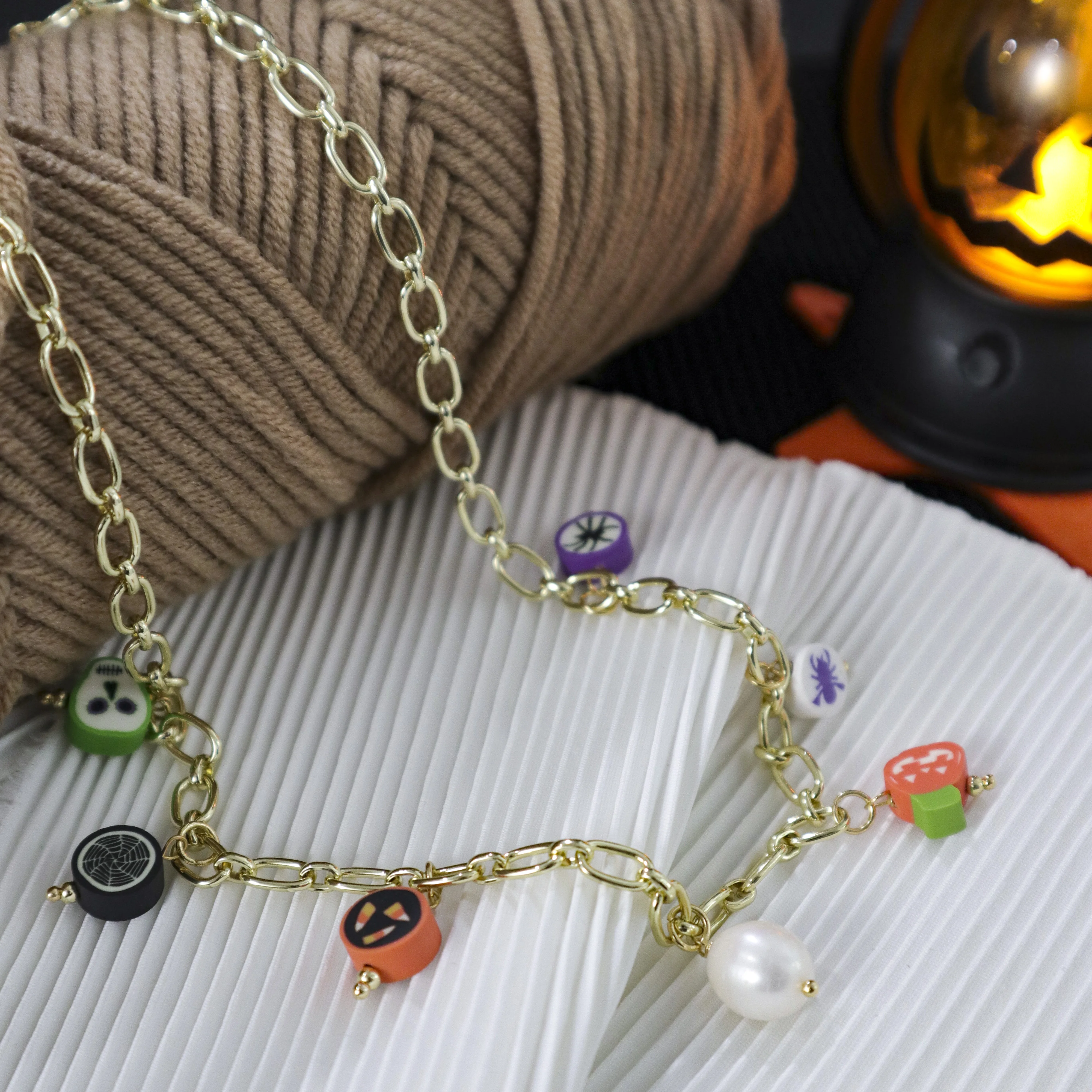 etail and Wholesale Fashion Party Pearl Necklace   halloween Pedant for Woman and Girl Holiday Gift