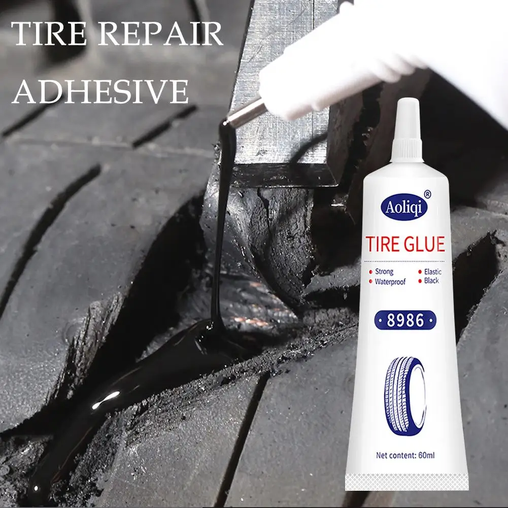 

Tire Repair Glue Liquid Strong Rubber Glues Black Rubber Wear-resistant Non-corrosive Adhesive Instant Strong Bond For Leather