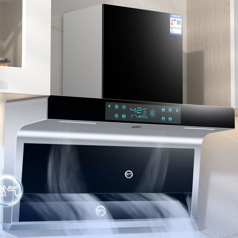 Range Hood For Kitchen Stainless Steel High Suction Automatic Washing Kitchen Touch Control Kitchen Extractor Hood Ventilator 5