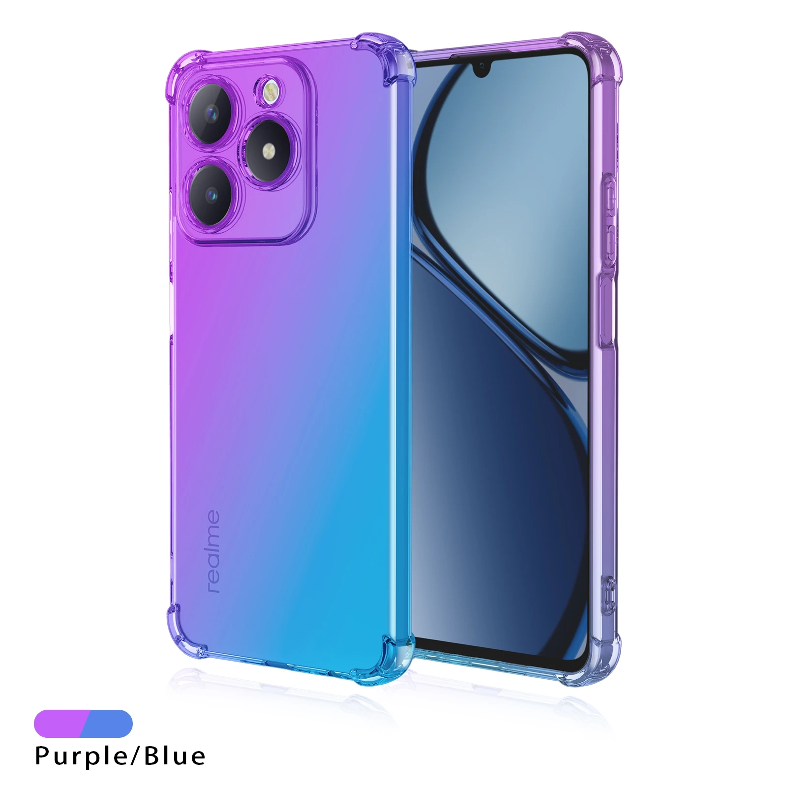 Gradient TPU Airbag Shockproof Protective Phone Case Cover
