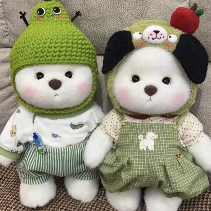 Hot Clothes 30cm Plush Toys Kawaii Plush Bear Doll Clothing Soft Bear White Brown Teddy Girls Heart Kids Girlfriend Gift