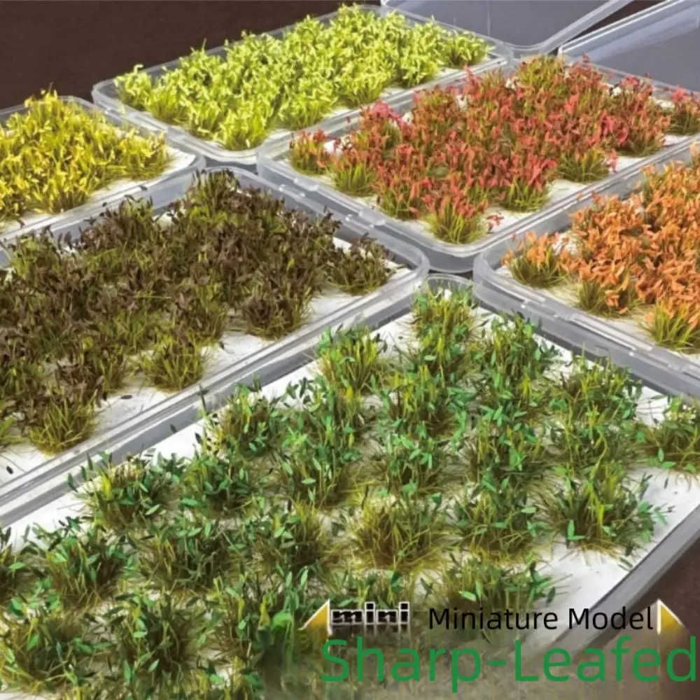 Sharp Leafed Grass Clusters Model Artificial Grass Model Making Miniature Grass Bushes Resin Railway Train Small Grass Model