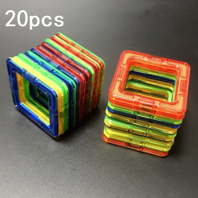 20pcs Big Magnetic Blocks DIY Building Bricks Designer Constructor Magnet Model Educational Game Toys For Children Kids Gift 1