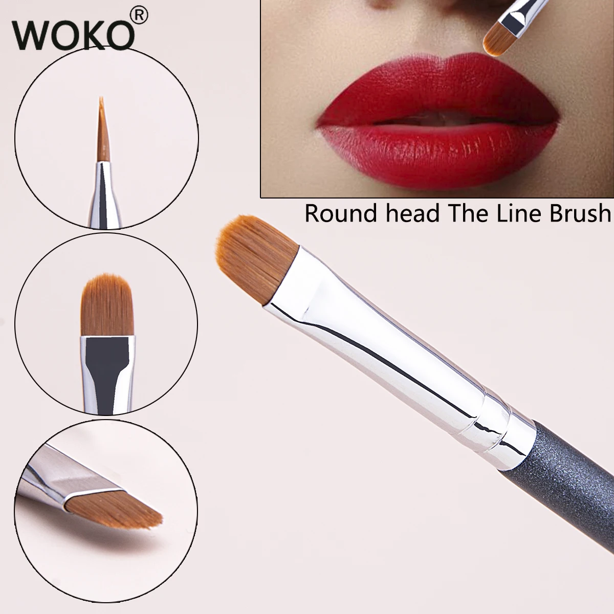 

Oblate The Line Brush Ultra-thin Lip Line Eyebrow Concealer Brushes Detail Concealer Makeup Tool Lip Brow Contour The Line Brush
