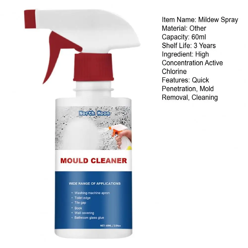 Spray dissolvant pour plafond, céramique, surface murale, anti-moisissure,  mousse multi-effets, décontamination des livres, 60ml