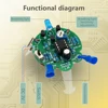 LED Breathing Light Soldering DIY Kit Simulated Firefly Flashing Robot Toy Photosensitive Sensor Mobile Robot Part Electronic 3