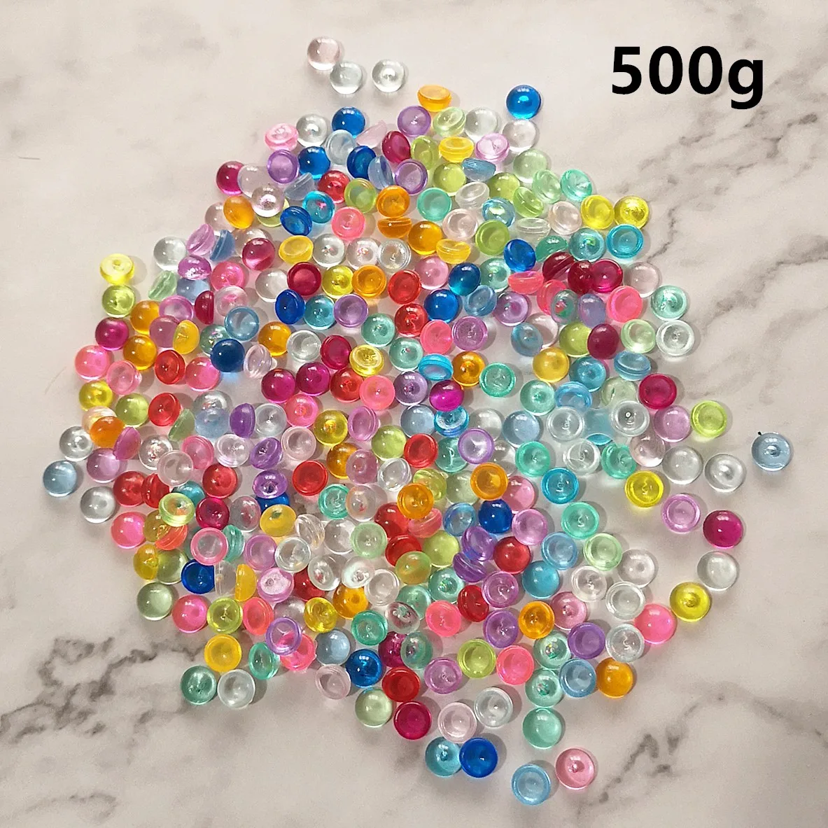 500 gr/beutel transparente Acryl runde Perlen DIY flauschigen Schleim füller Fishbowl Kristall perlen Handwerk – Detail 4