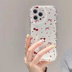 Y2K Bow Cherry Phone Case - Retro Aesthetic Design - Samsung S23 Plus (S18225)