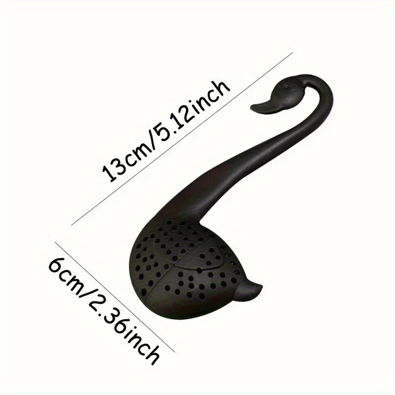 2pcs Swan-Shaped Mini Tea Infuser - Creative Plastic Tea Strainer for Loose Leaf & Blooming Teas, Kitchen & Dining Accessory