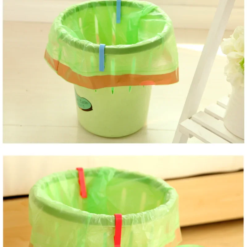 5 Set Universal Trash Bag Fixed Clip Waste Basket Rubbish Bin Garbage Can  Clamp