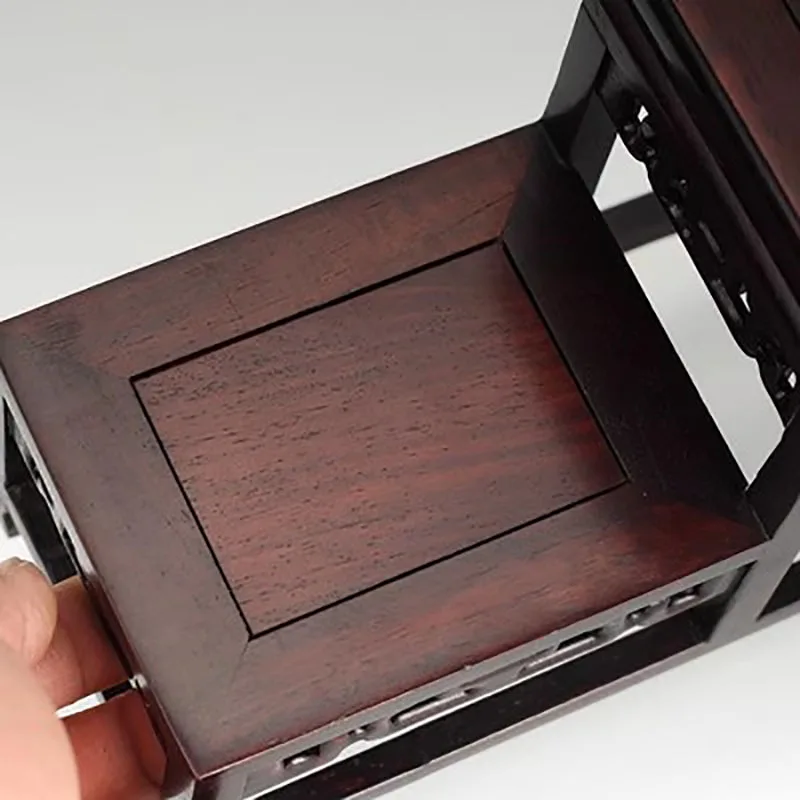 Retro Style High and Low Antique Stand, Teapots and Vases, Small Ornaments, Base, Mahogany Carving