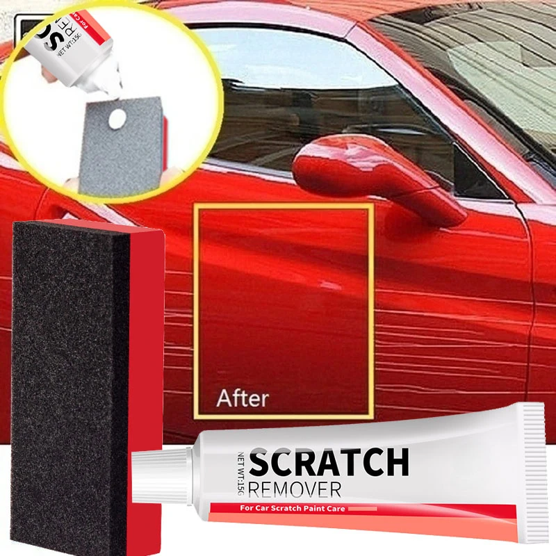 Car Scratch Remover Car Polishing Paste Sponge Body Paint Care Kit Grinding Compound Anti Scratch Wax