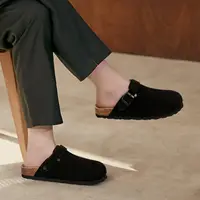 Bebealy sabots authentiques pour femmes avec sangle réglable mode sans lacet chaussures de pomme de terre semelle en liège Mules en cuir avec Support de voûte plantaire 3
