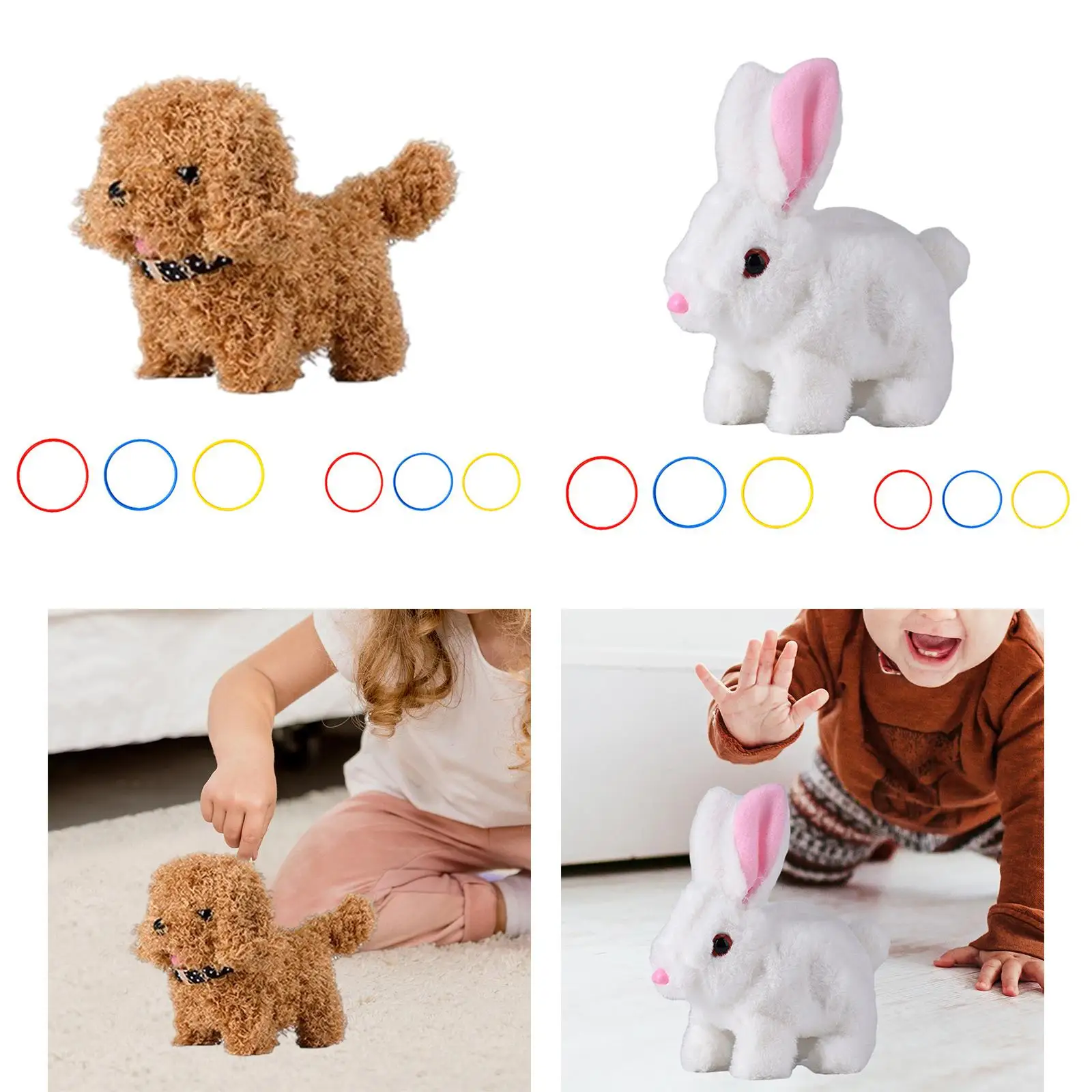 Electronic Plush Pet Companion Cute Simulation Soft Vivid Walking Barking Toy for Christmas Children Girls Boys Toddler Birthday