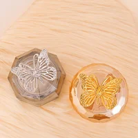 Acrylic Powder Liquid Cup Crystal Glass  Nail Lid Dappen Dish Pen Clean Bowel Butterfly Cover Rhinestone Power Storage Container 2