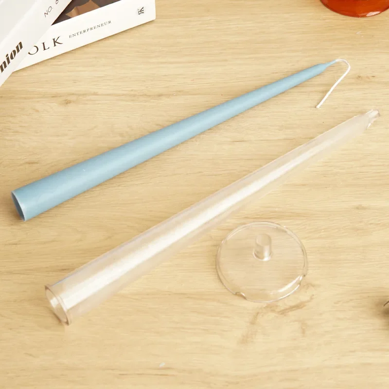 뾰족한 긴 극 아로마 테라피 양초 금형 가정용 양초 만들기 용품 DIY 아크릴 플라스틱 금형 키트 홈 인테리어 선물