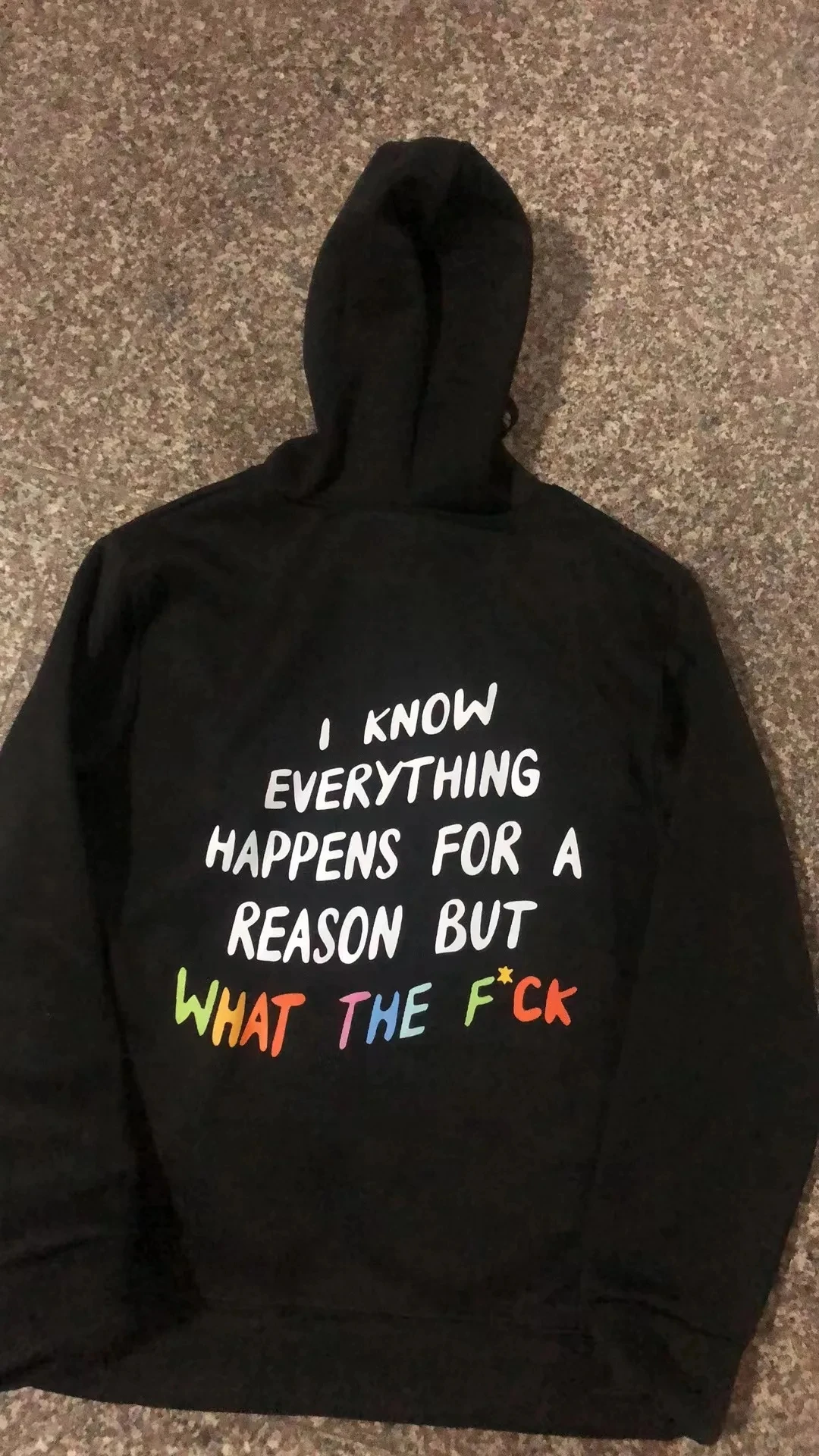 Colored I know everything happens Hoodie Women Hoody Sweatshirts Pullovers quote unisex pure aesthetic cotton top jumper hoodies 4