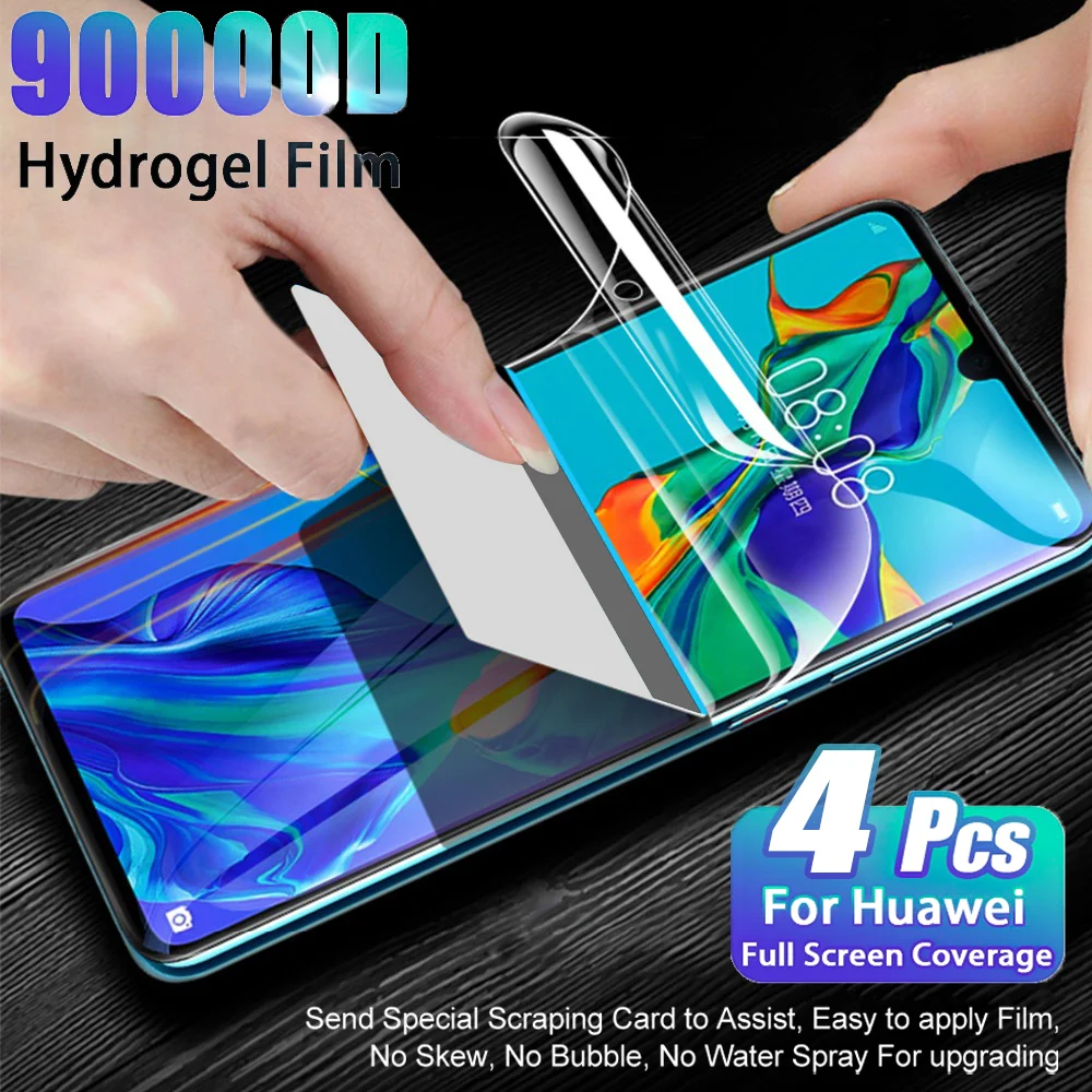 4PCS Hydrogel Film For Huawei P30 Lite Pura 70 P50 P40 P20 P60