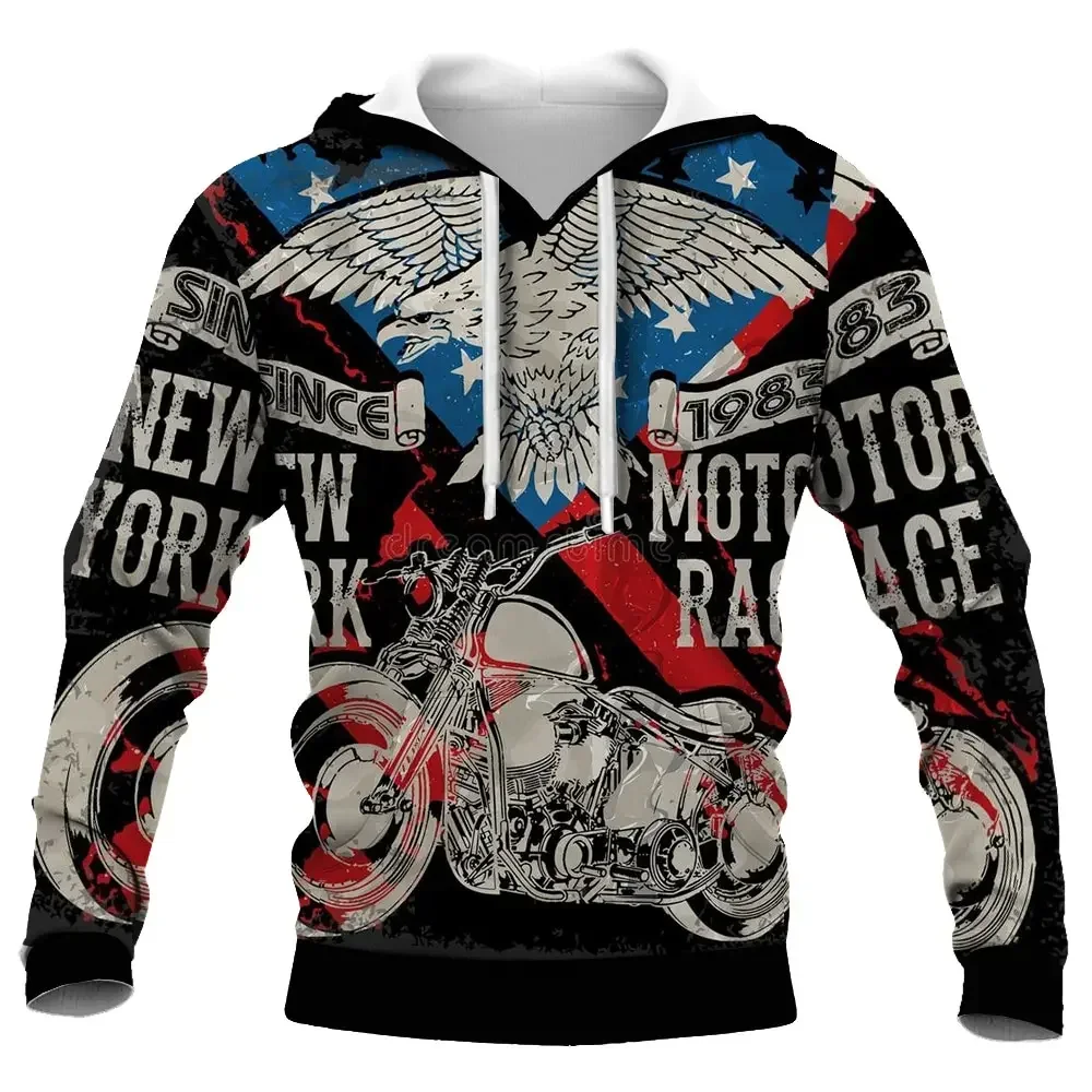 thumbnail image 1 of Sudadera con capucha para hombre con estampado 3D de calavera y motocicleta, sudadera de gran tamaño con estampado gráfico, sudadera de calle a la moda para hombre, camisetas casuales para hombre, 1 of 5
