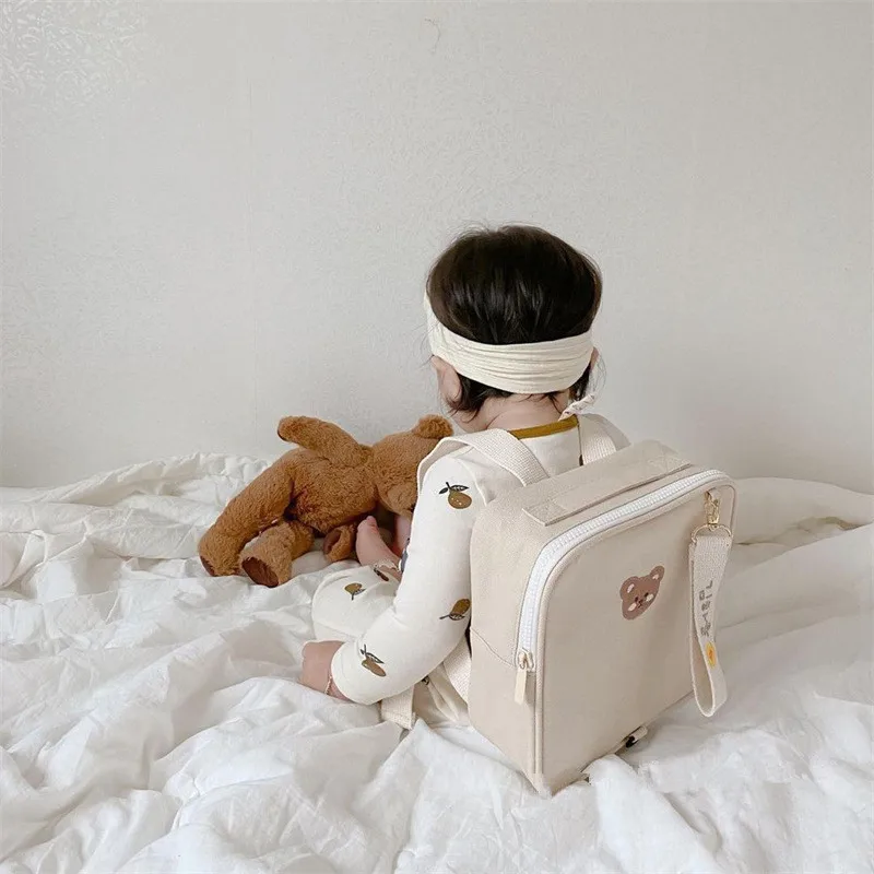 

Cartoons Kids School Bags For Girls Kids Bag bag School Backpack Boys Backpack For fashion Animal Embroidery cute bear